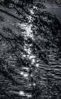 Lake Ashinoko water reflection, Hakone, Kanagawa, Japan. Stars are created in the reflection, Art Print